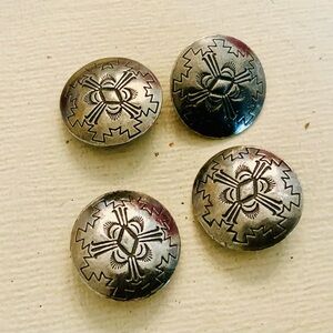 4 vintage Southwest design buttons